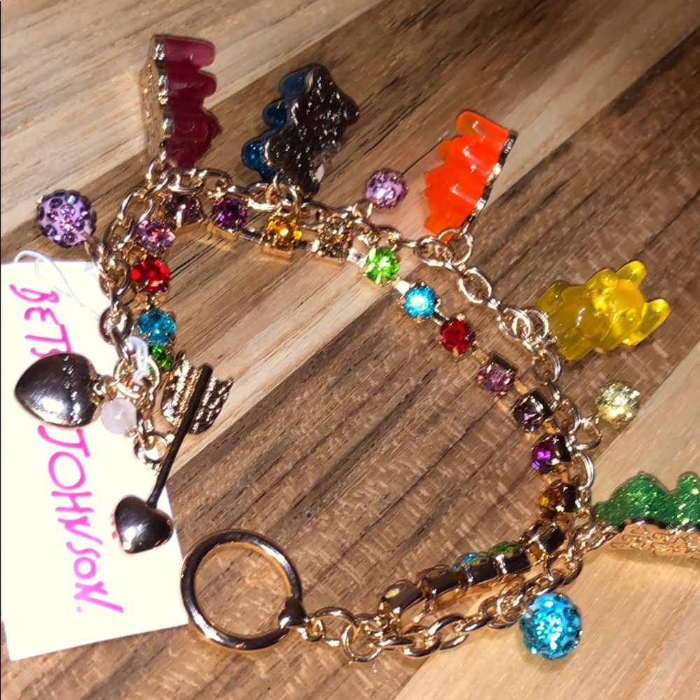 Betsey Johnson gummy bear gold bracelet